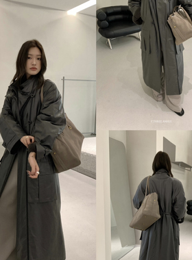 F.THREE三姐妹-料实穿百搭加厚羊羔毛长款保暖风衣(配腰绳)99226