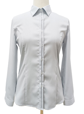 2023新款一汽奥迪进口灰色女衬衫4S店工作服女士白色衬衣长袖修身