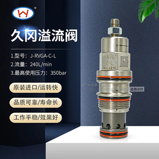 全新原装台湾久冈液压螺纹插装阀J-RVGA-C-L溢流阀 规格齐全 现货