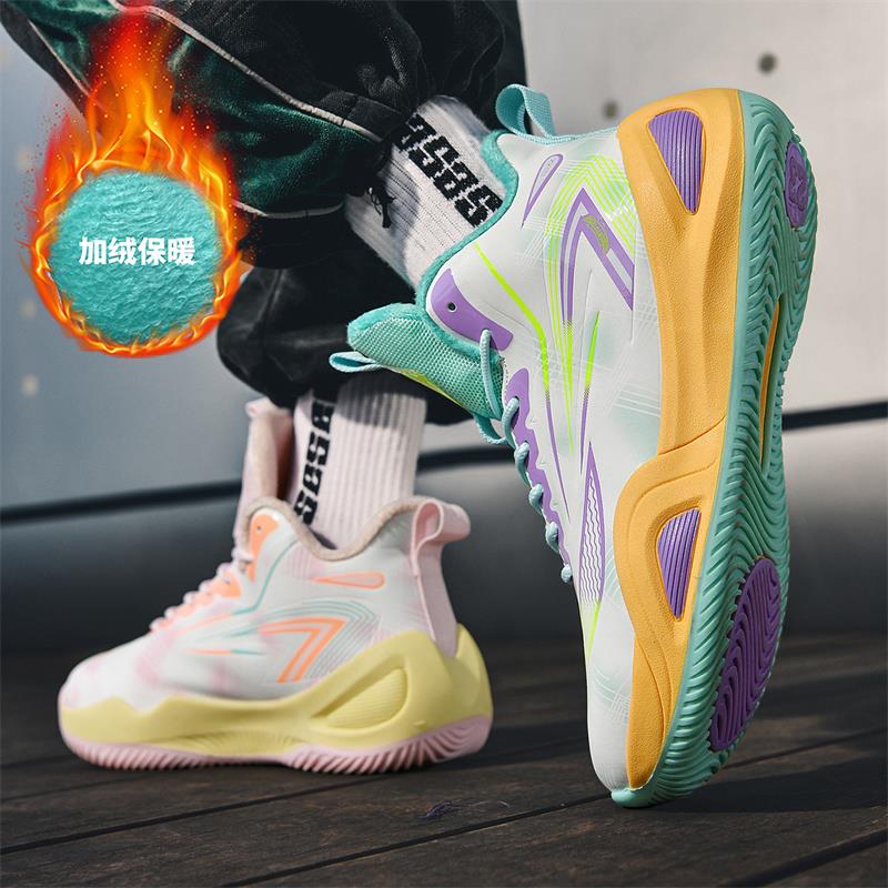 2025新款篮球鞋男款专业比赛训练鞋加棉保暖棉鞋鸳鸯情侣运动鞋女