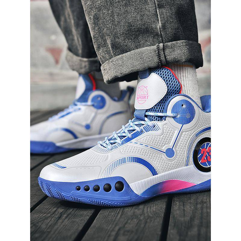 男生运动篮球鞋青少年比赛实战学生运动鞋街头潮流减震情侣男鞋冬