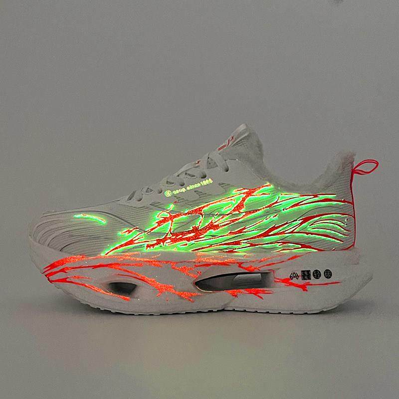 冬季加绒加棉保暖专业C202心跳6代碳板跑步鞋儿童爆米花跑鞋男童