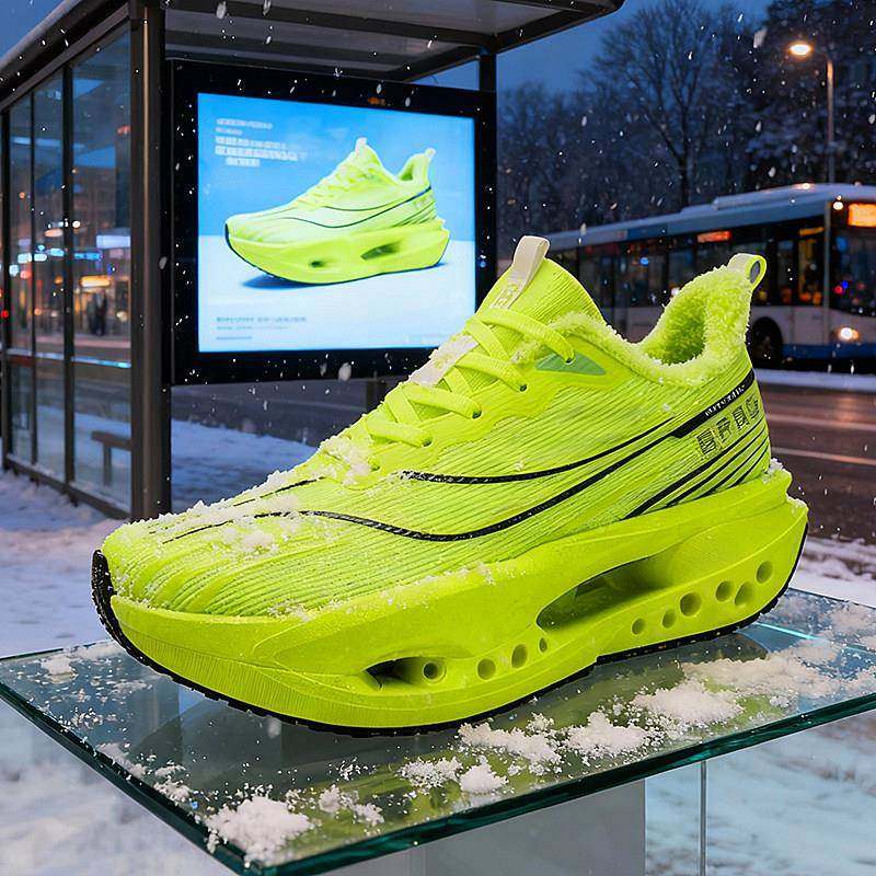 冬季加棉加绒赤兔8pro专业儿童碳板运动跑鞋男童爆米花鞋底超临界