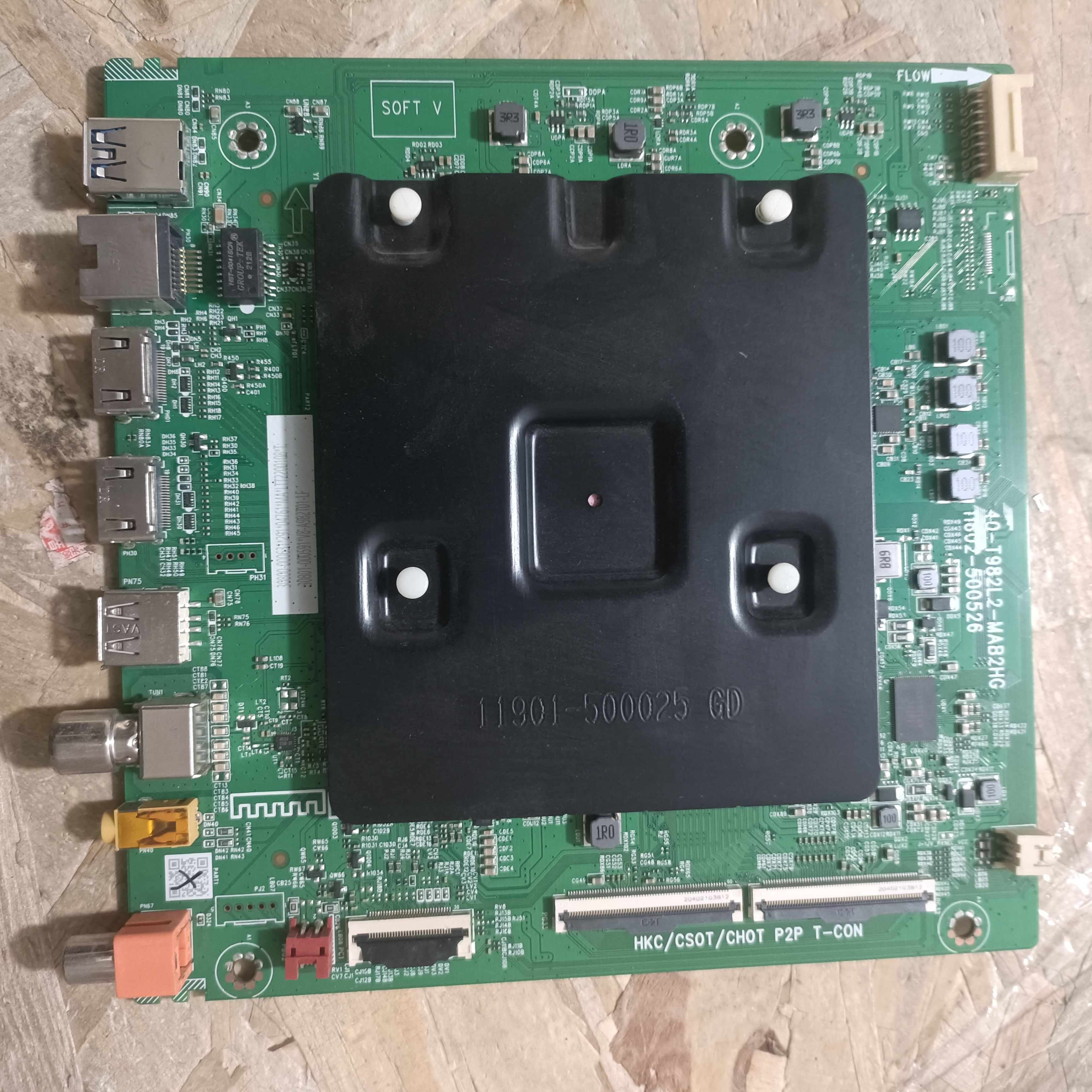 TCL 75V6D/75V68E主板40-T982L2-MAB/MAC2HG屏LVU750NDEL CS9W09