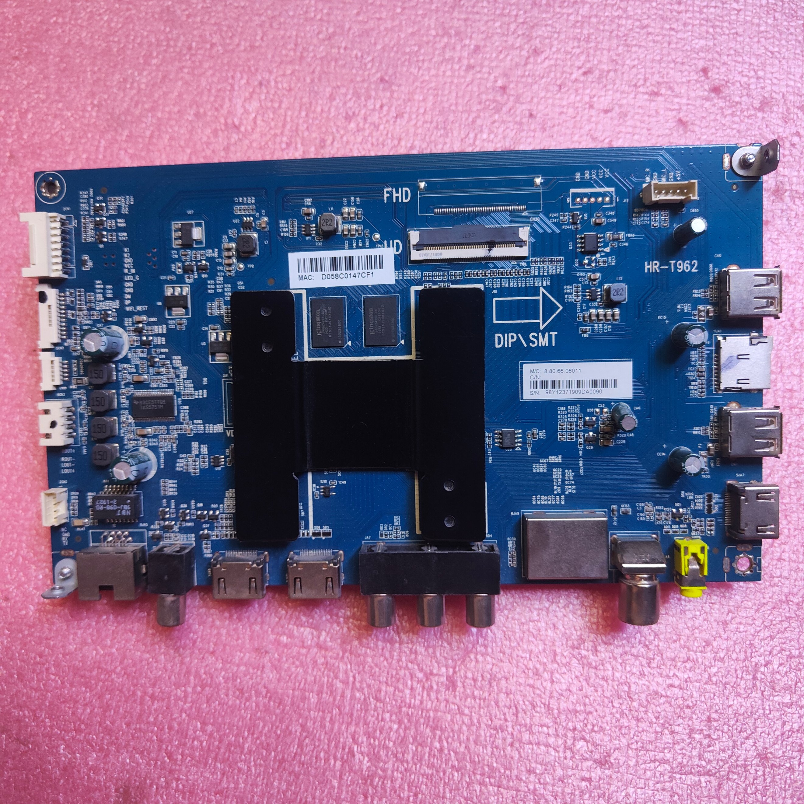 原装 海尔 LS65A51主板HR-T962 0091802191 V1.7屏T650QVR07.2