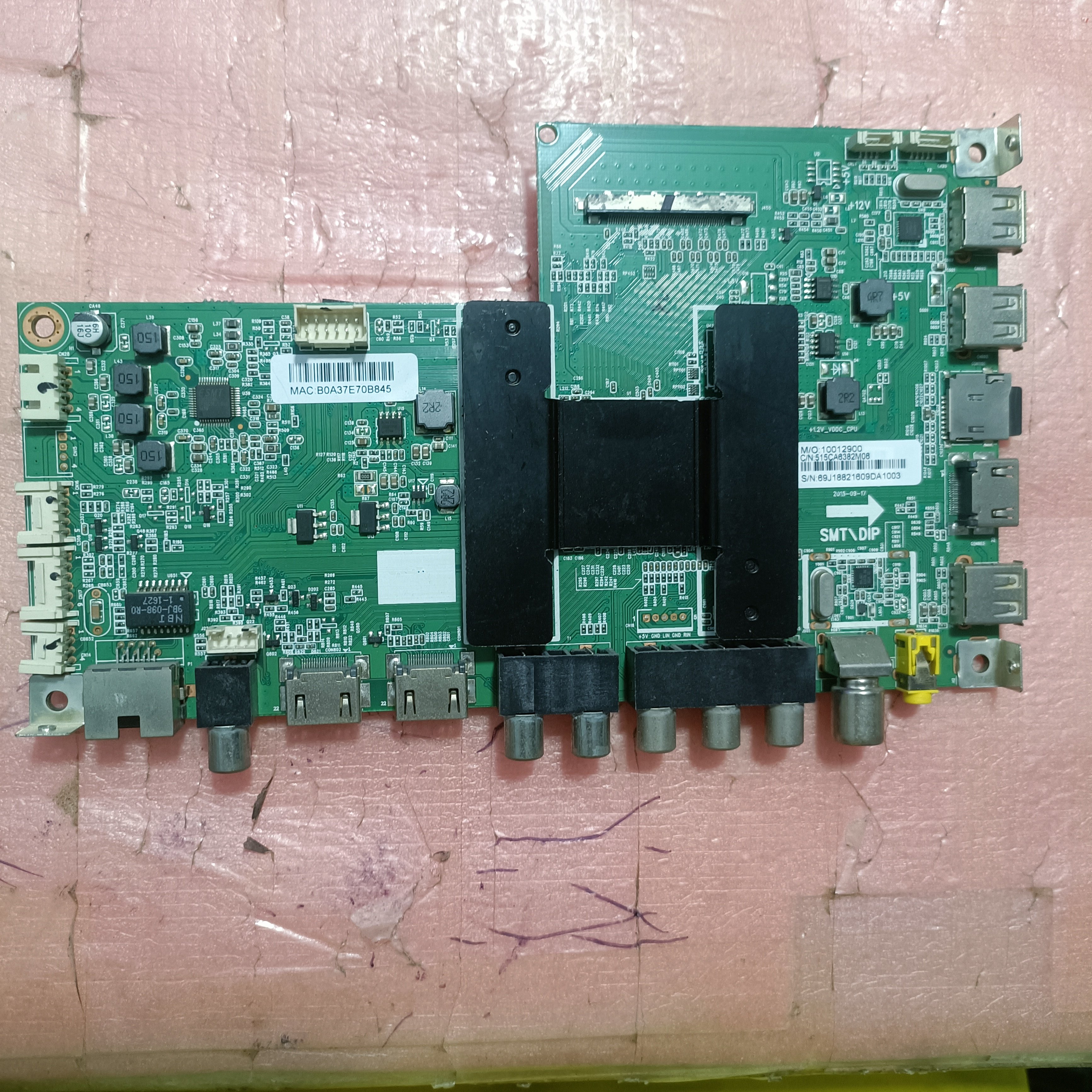 原装海尔LS49A51主板0090724751C  屏LC490EGY-SJM2