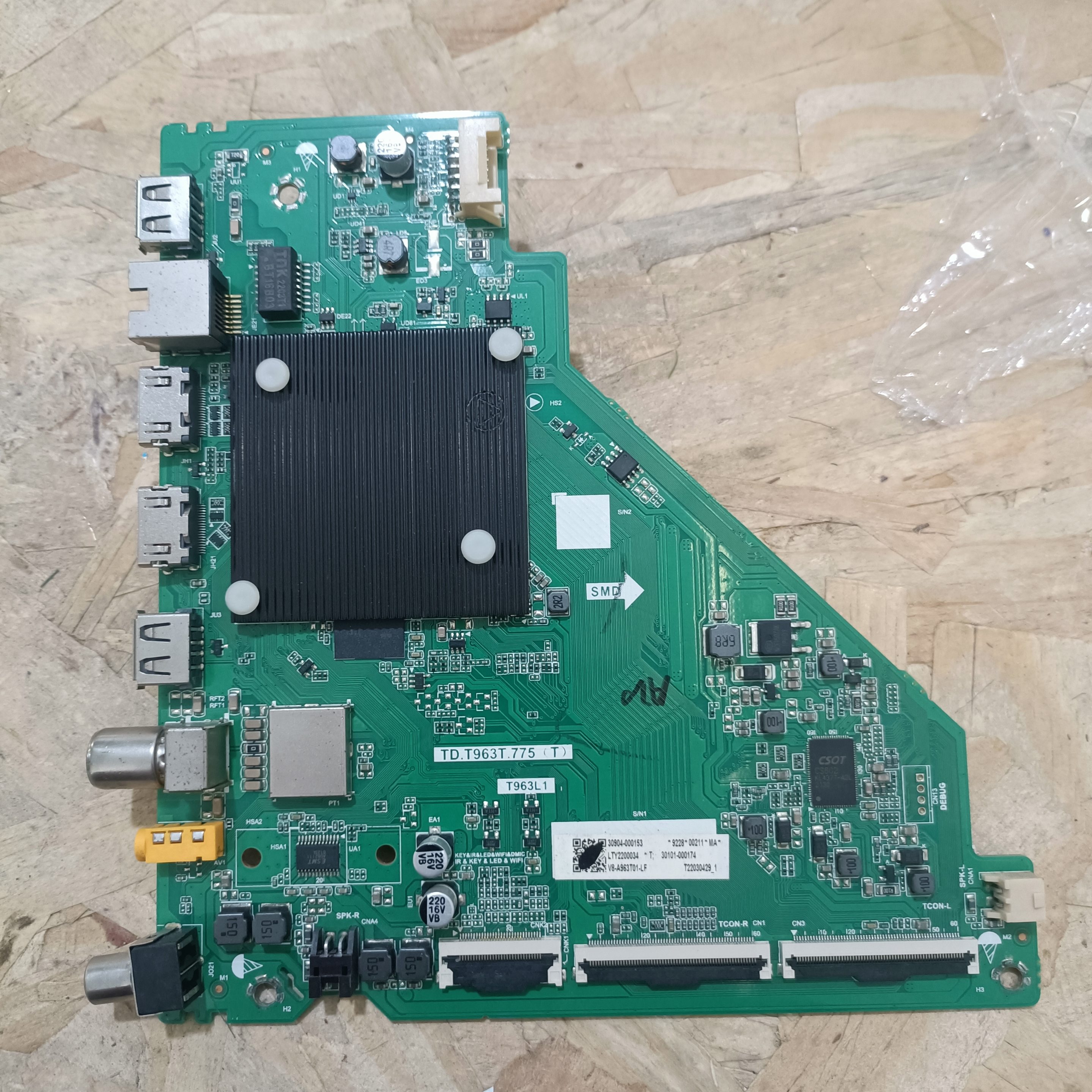 原装TCL65V6EA主板 TD.T963T.775(T) 屏 LVU650NDEL CS9W50V4