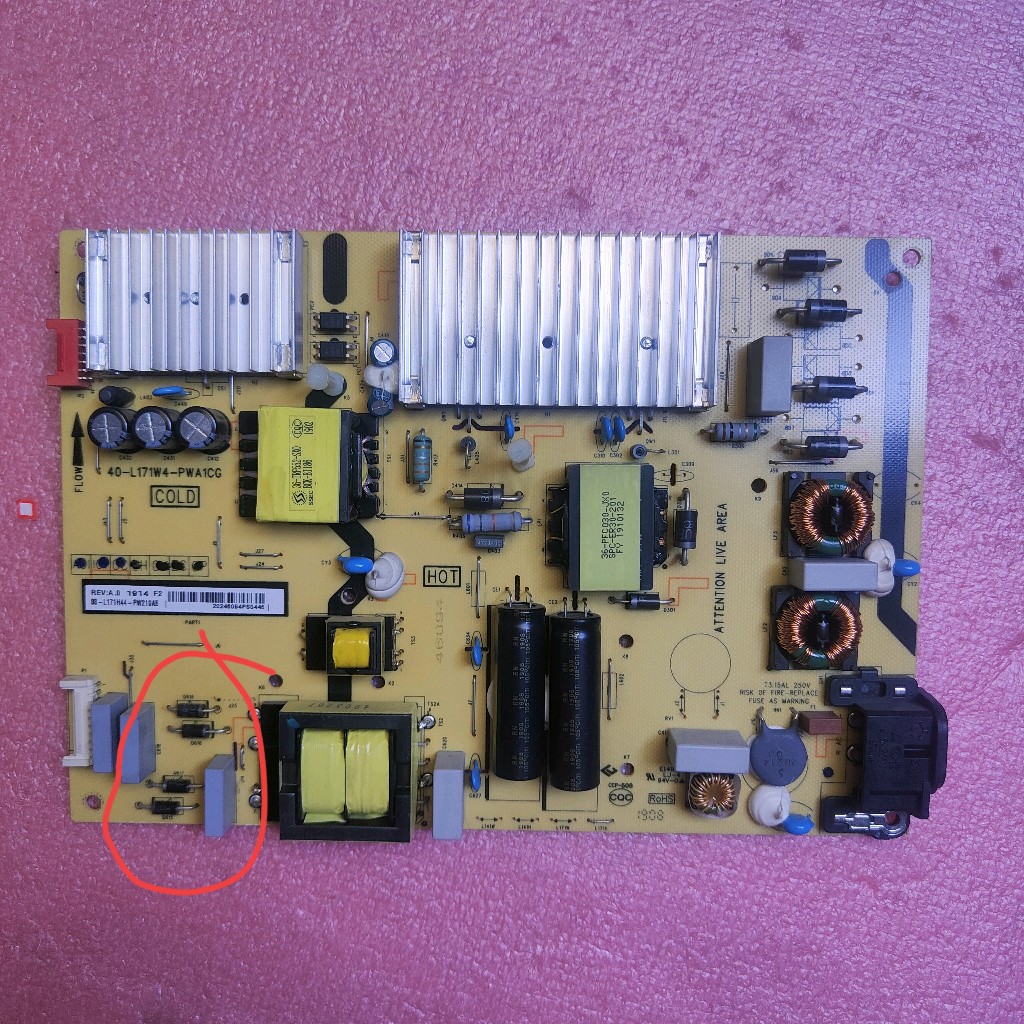 背光4个管 原装65C66 65C68电源板40-L171W4-PWA1CG  PW210AB