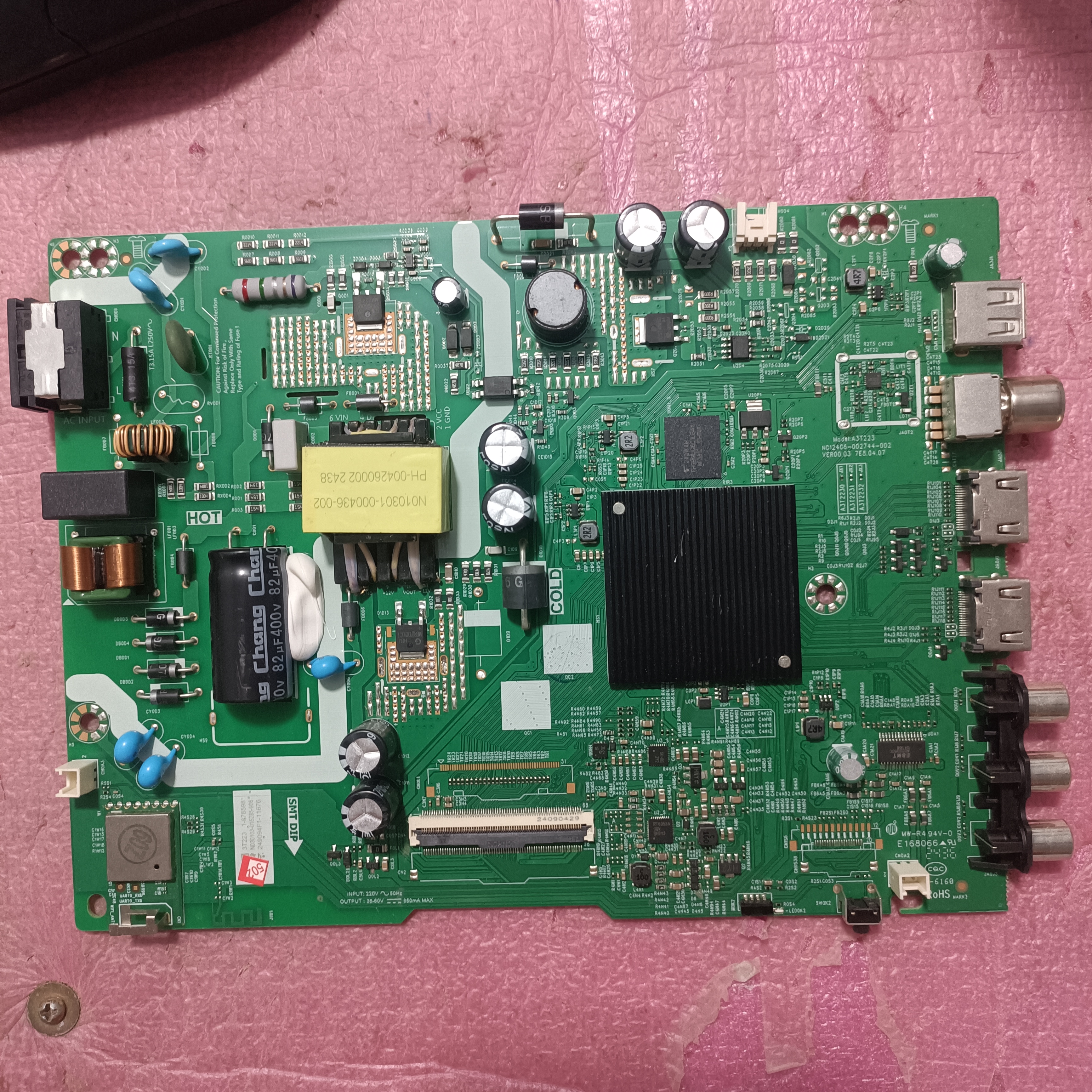 原装创维43H3GT主板A3T223 NC124C6-002744-002屏RDL430FYBY0-011