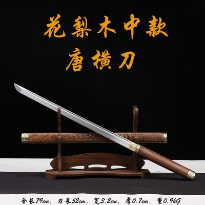 龙泉唐横刀锰钢长款未开刃刀剑