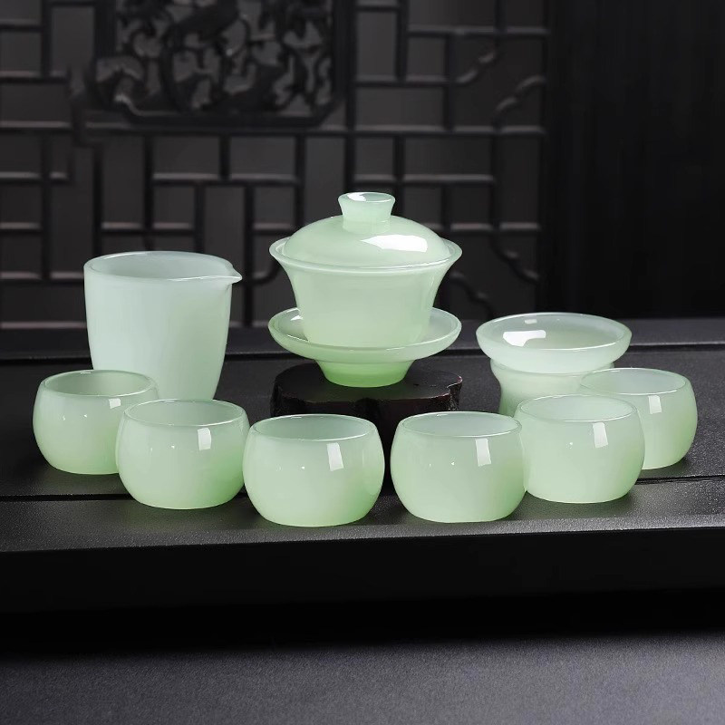 琉璃玉瓷茶具送礼送长辈领导图片