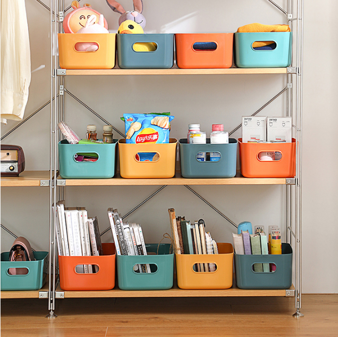 杂物收纳盒家用化妆品零食收纳盒学生桌面储物筐塑料厨房整理盒子高性价比高么？