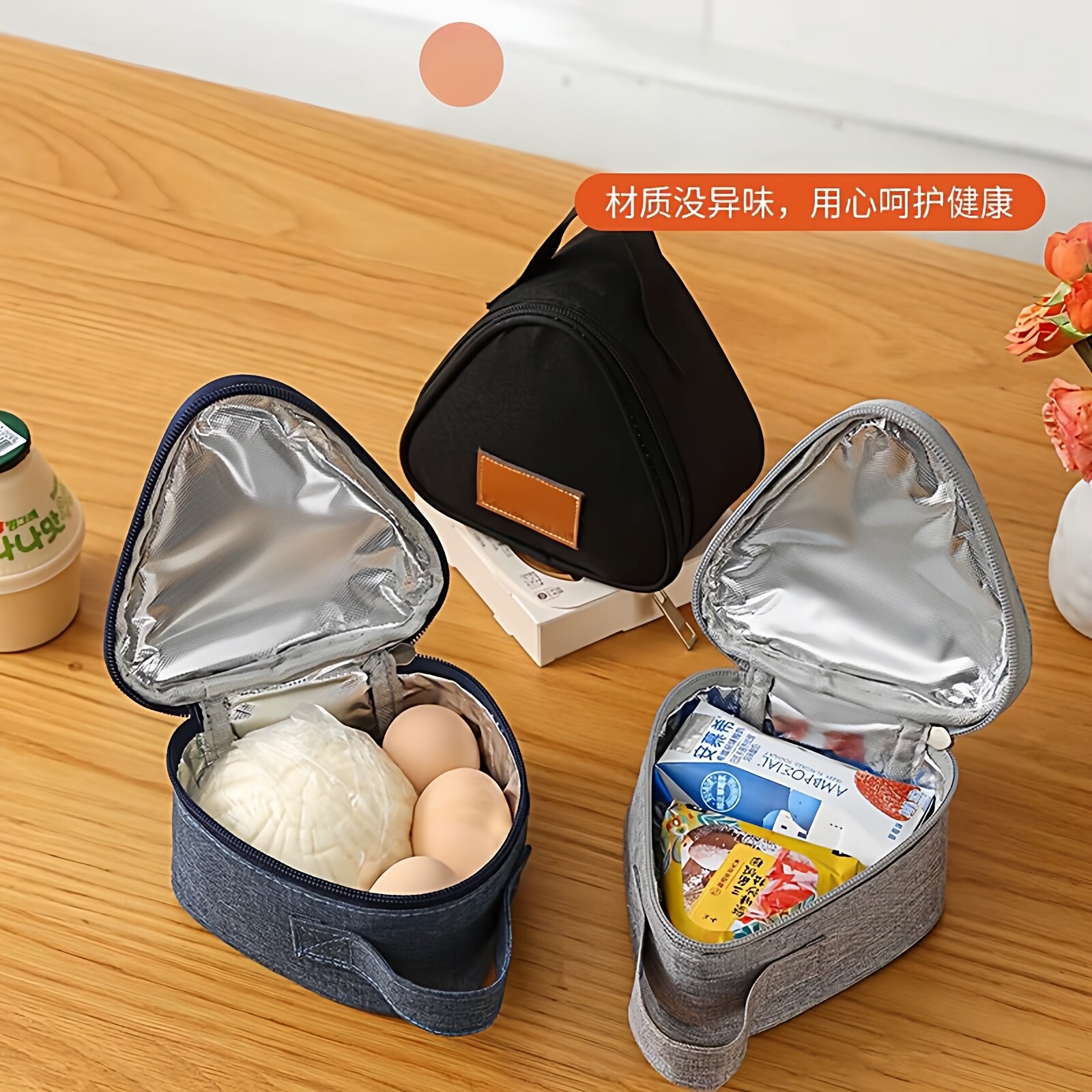 早餐便携铝箔手提保温保冷袋图片