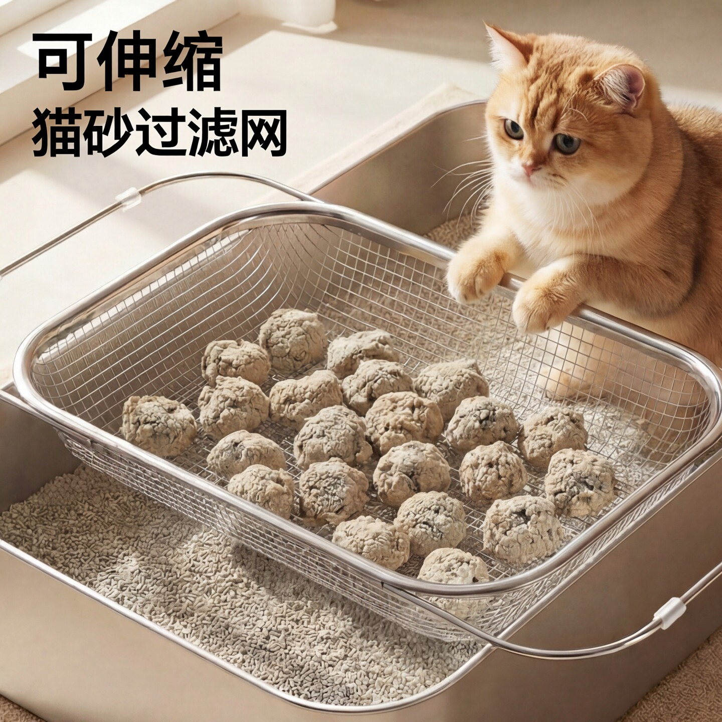 猫砂过滤筛网家用猫咪清洁工具