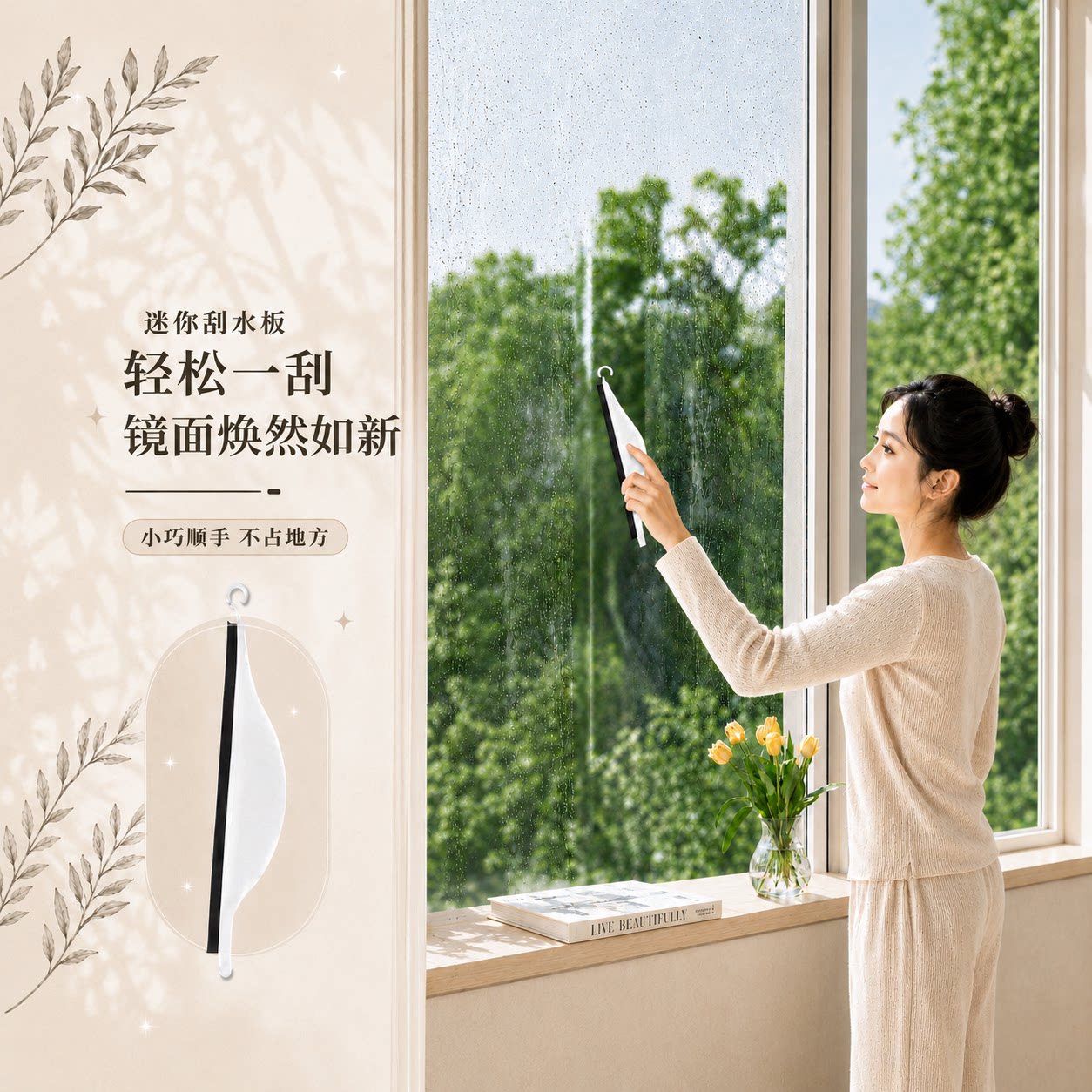 迷你硅胶台面刮水器浴室擦玻璃