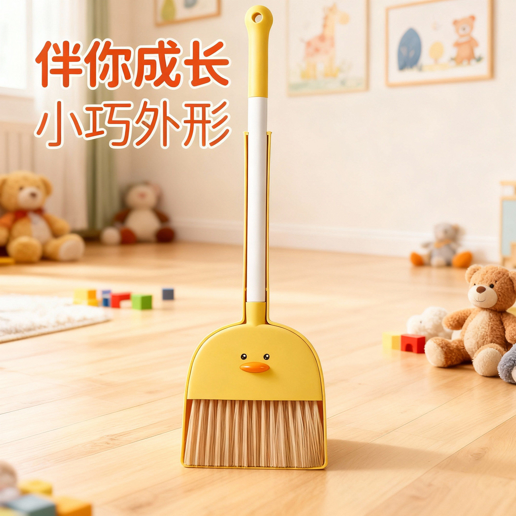 儿童扫把簸箕套装宝宝专用小扫把拖把三件套小孩迷你扫帚扫地玩具