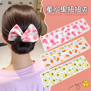 儿童魔术扭扭夹盘发神器新款 可爱蝴蝶结丸子头发带小女孩发卡发箍