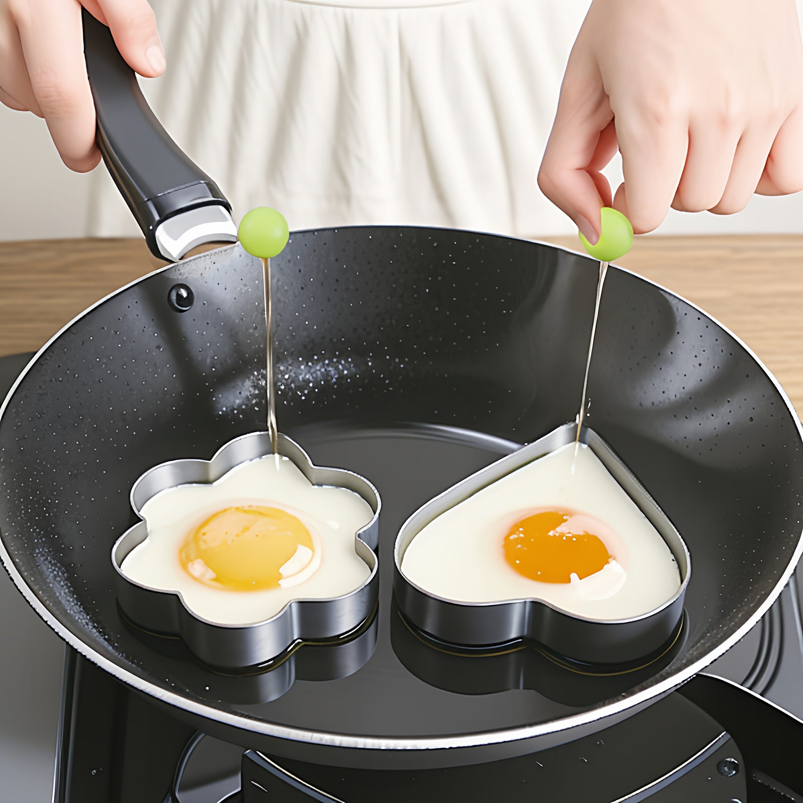 煎蛋模具煎蛋器家用不锈钢煎鸡蛋模型爱心形荷包蛋饭团磨具套