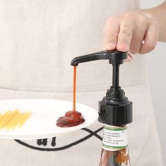蚝油瓶压嘴泵头按压式蚝油挤压式塑料定量蚝油手压器家用厨房神器