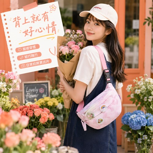 可爱ins森系小清新女斜挎胸包