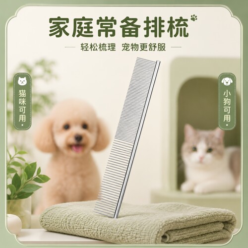 宠物猫咪梳毛专用梳子排梳长毛猫去浮毛密齿小狗狗开结梳刷毛神器