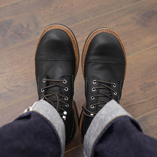 枯骨清货特价瑕疵款固特异8111伞兵靴复古工装靴头层牛皮马丁靴