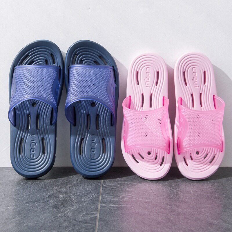 2026新款浴室漏空拖鞋家居女洗澡卫生间防滑一字男款酒店专用软底