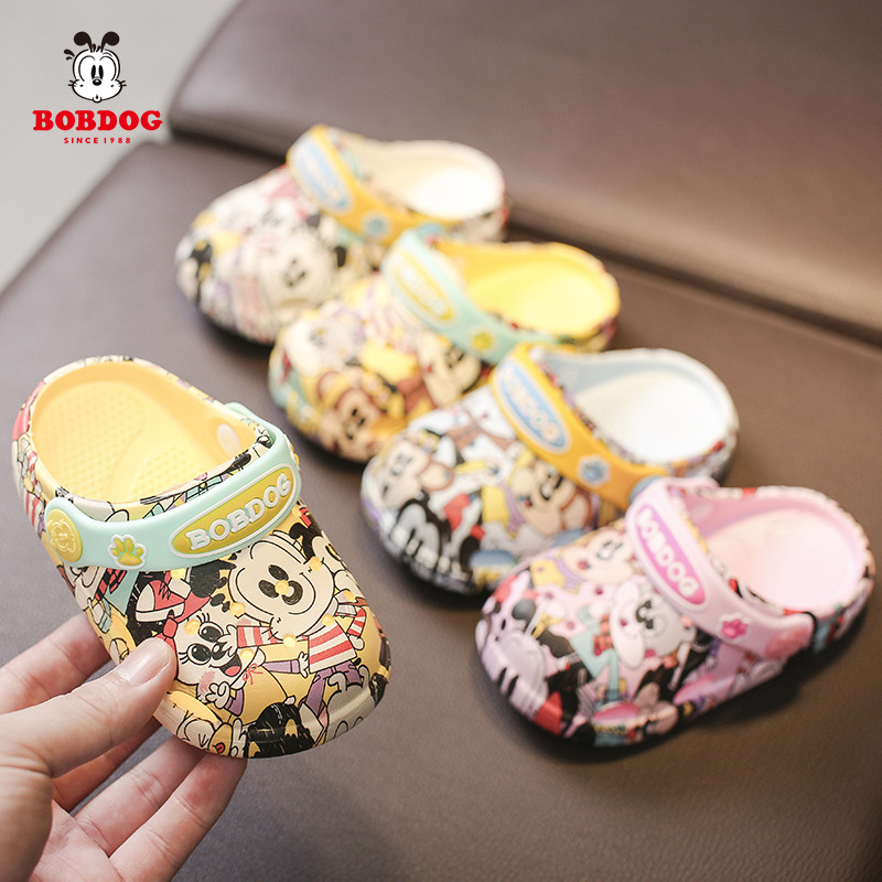 巴布豆儿童洞洞鞋夏季印花可爱