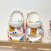 Bobdog 夏室内家用防滑软底小孩洗澡洞洞鞋 巴布豆正品 儿童凉拖鞋