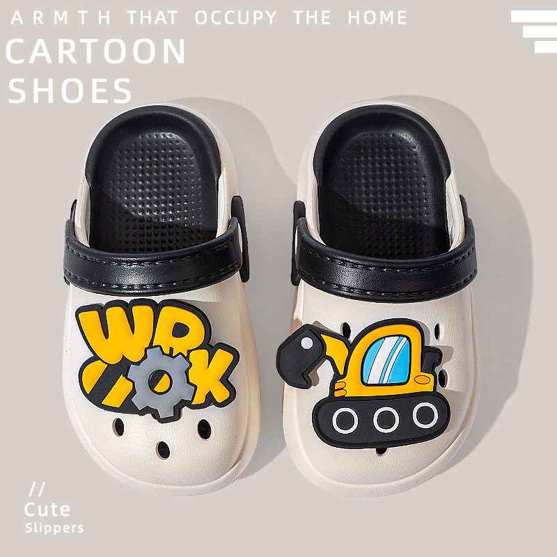 儿童洞洞鞋夏季2026新款外穿中小童卡通可爱宝宝凉拖鞋婴幼儿包头
