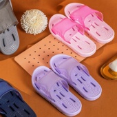 酷趣浴室漏水防滑踩屎感速干防臭拖鞋 男女情侣酒店家居家用凉拖鞋