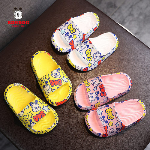 巴布豆夏儿童凉拖鞋可爱卡通印花