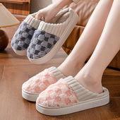 冬季 女 男舒适棉拖鞋 2026新款 居家室内家用加厚底防滑保暖毛毛拖鞋