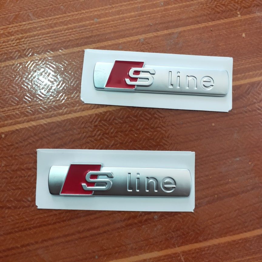 适用奥迪sline车标贴叶子板侧标贴翼子板贴