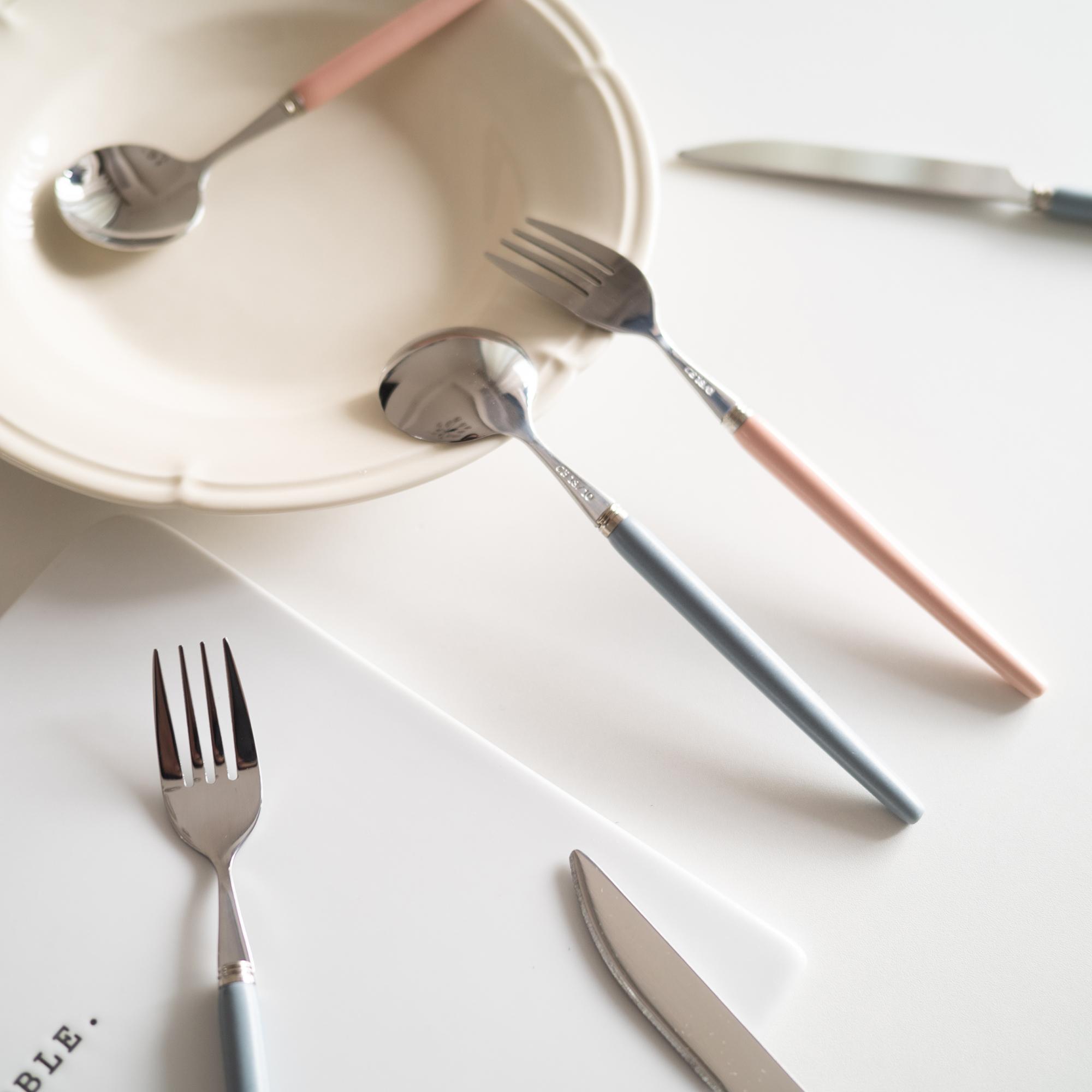 ins韩式莫兰迪色复古西餐刀叉