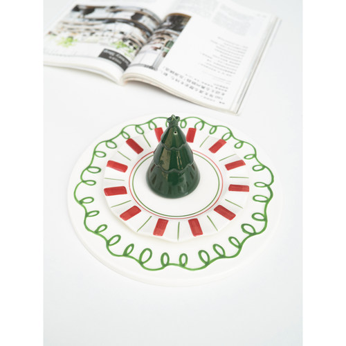 半村 圣诞树造型陶瓷盘子 ins风创意圣诞礼物盘子 水果盘 蛋糕盘