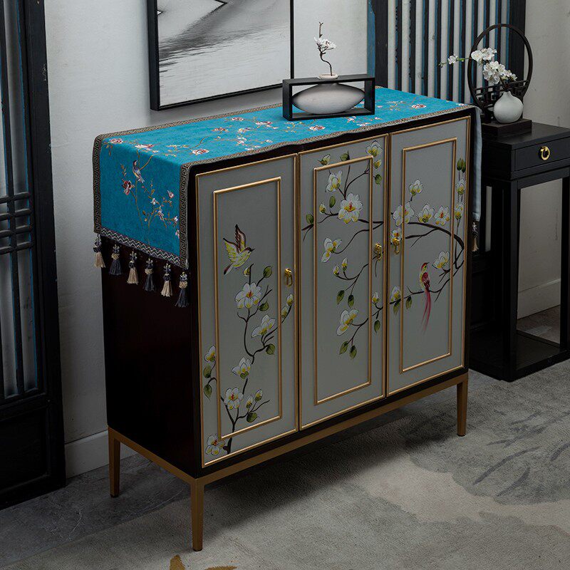 新中式鞋柜盖布桌布桌旗防尘布防尘罩客厅长方形布艺衣柜斗柜盖巾,居家布艺,万能盖巾,淘宝优惠券,粉丝福利购,淘宝优惠卷