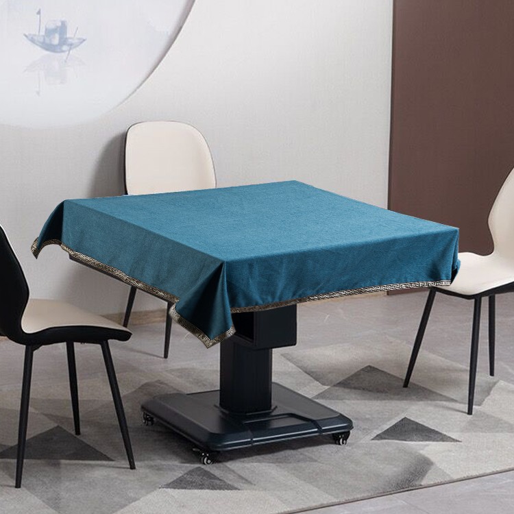 新中式盖布棉麻布麻将桌桌布防尘