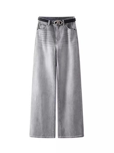 商场同款2024年夏季新款高腰显瘦腰带宽松阔腿裤牛仔裤女40413206