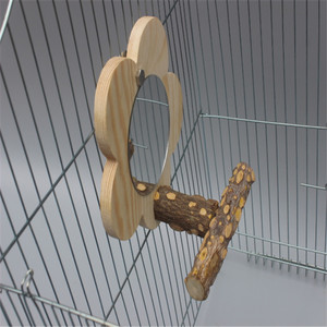 中小型鹦鹉镜子玩具花椒木站杠站杆跳台鸟专用镜子鸟笼挂件配件