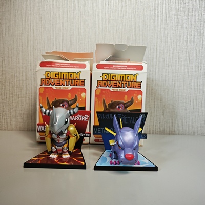 泡泡玛特 数码宝贝 冰箱贴 战斗暴龙兽 钢铁加鲁鲁 正版手办 模型