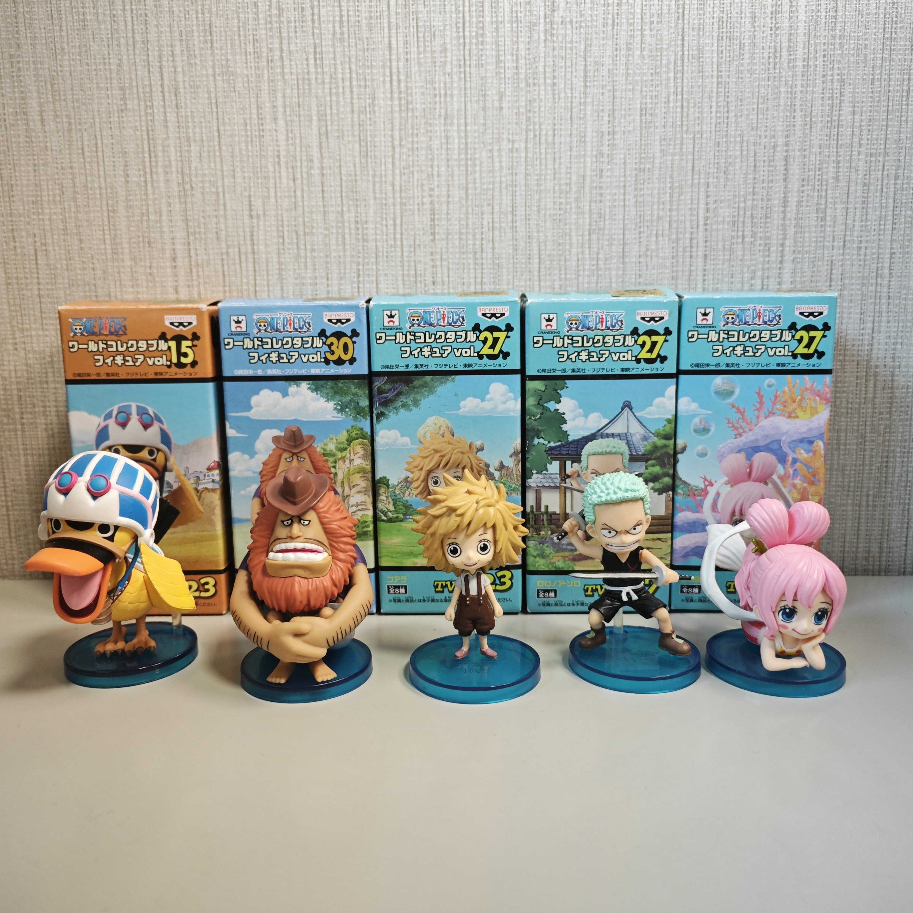 海贼王wcf 童年 索隆 白星 克尔拉 萨隆中将 卡鲁鸭 正版手办模型