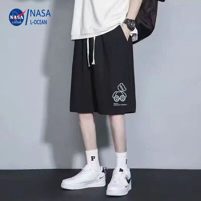 短裤加肥加大码男士夏季宽松跑步运动裤子潮流休闲五分裤裤衩外穿