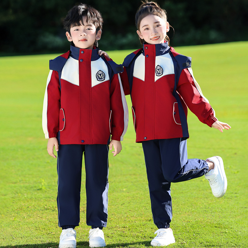 小学生校服冲锋衣新款三件套