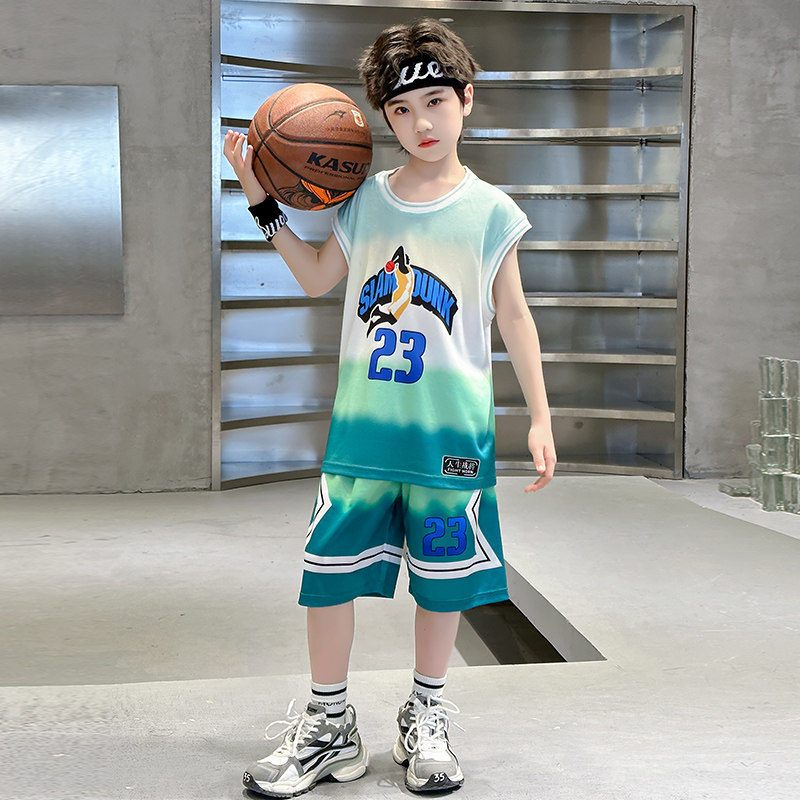 儿童篮球服新款洋气男童夏季套装学生速干训练服中大童运动球衣潮,运动/瑜伽/健身/球迷用品,篮球服,淘宝优惠券,粉丝福利购,淘宝优惠卷