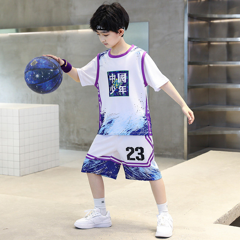男童篮球服套装2026新款夏季儿童速干训练服男孩夏装大童运动球衣