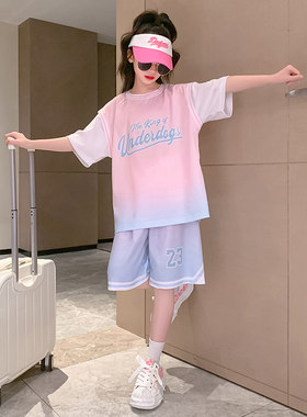 女童篮球服定制编号队名
