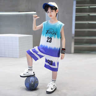 儿童篮球服套装男童中小学生运动训练队服男孩表演背心无袖球衣潮