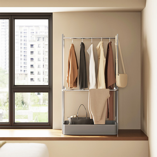 卧室飘窗挂衣架矮家用挂衣帽架