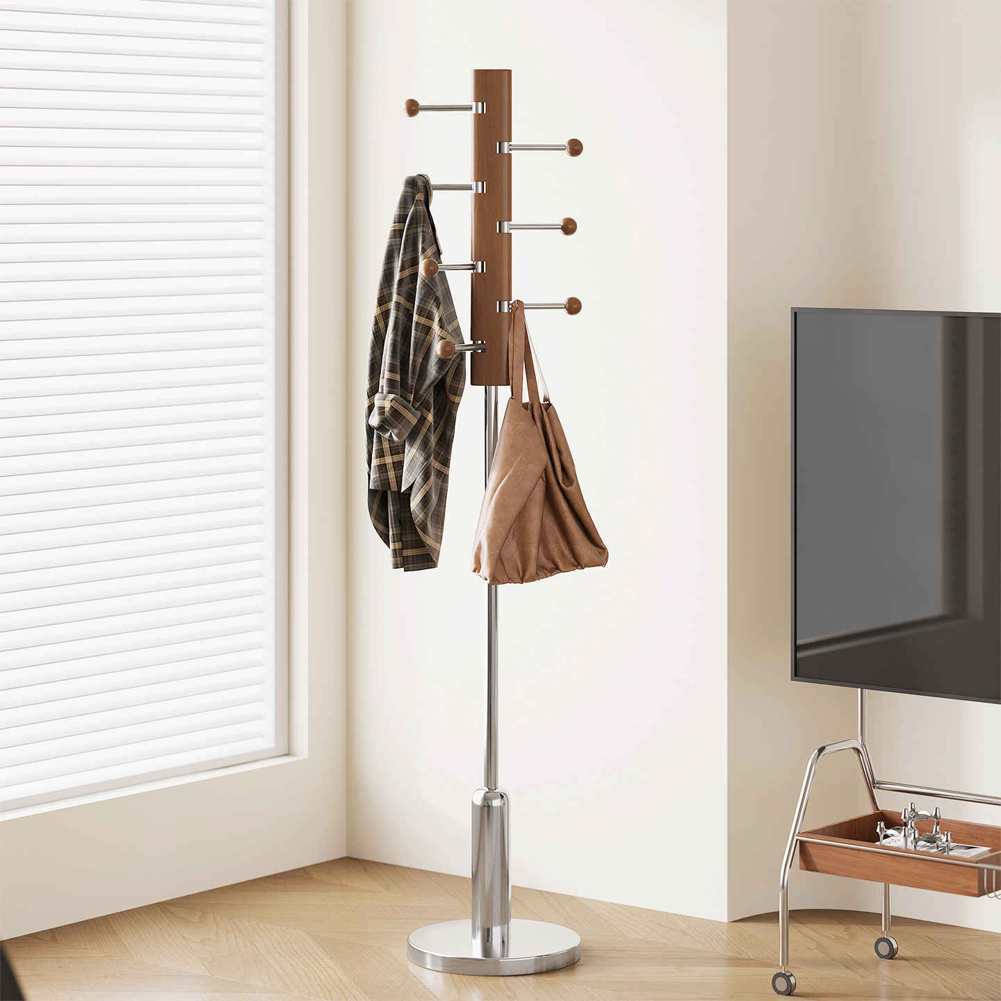 式小型落地衣架卧室简易挂衣架